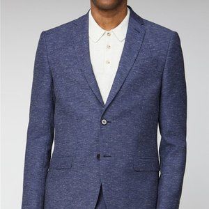 Limehaus Slim Fit Suit Navy Speckle